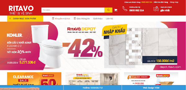 website bán thiết bị vệ sinh