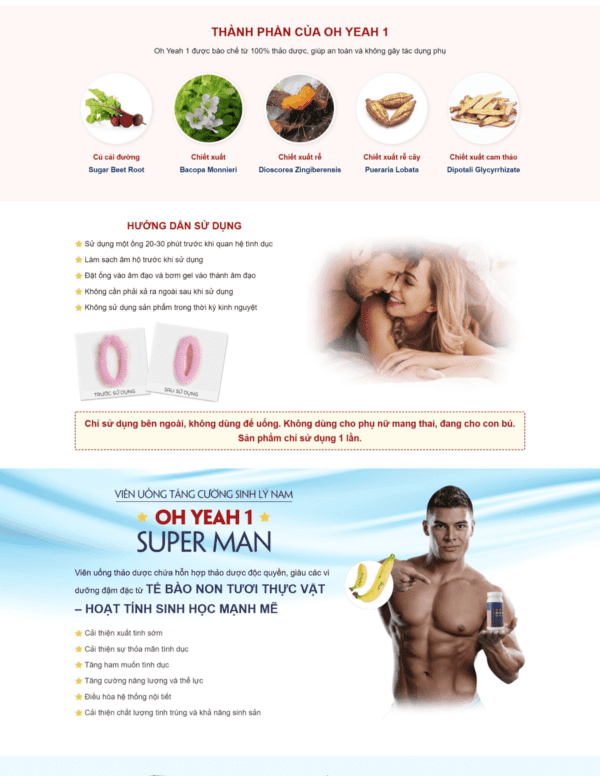 Alternative view of Thiết kế website thực phẩm chức năng Oh Yeah 1 (KISO18101)
