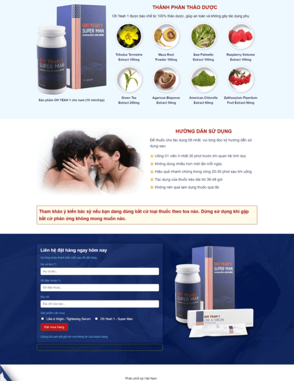 Thiết kế website thực phẩm chức năng Oh Yeah 1 (KISO18101) - Ảnh 3